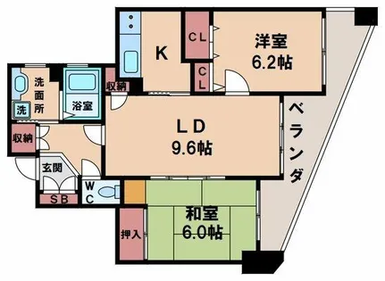 VIVO松ヶ鼻【6階】の間取り