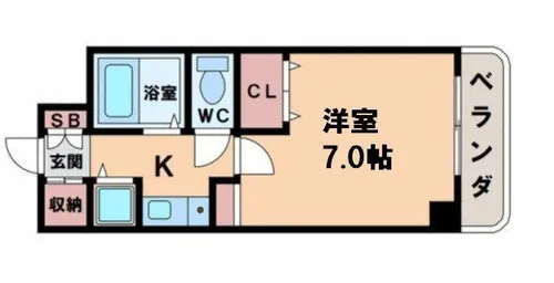 カーサ山城【3階】の間取り