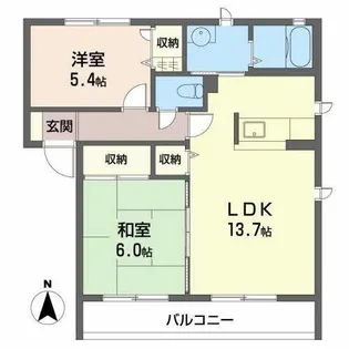 ラフィナートB・C【C205号室】の間取り