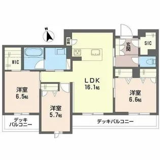 アンド ベンジャミン【0102号室】の間取り