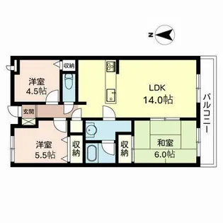 レジデンスコマイ【2階】の間取り