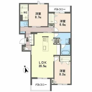 アンド ベンジャミン【0301号室】の間取り