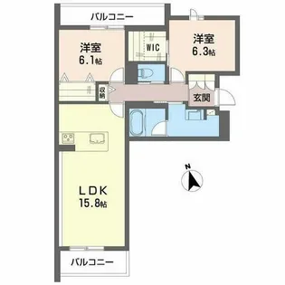 アンド ベンジャミン【0203号室】の間取り