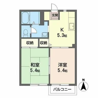 エッカ桜ヶ丘【0101号室】の間取り