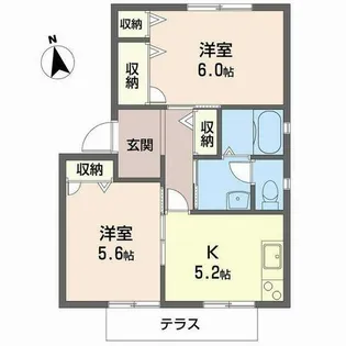 ファミール永井【0101号室】の間取り