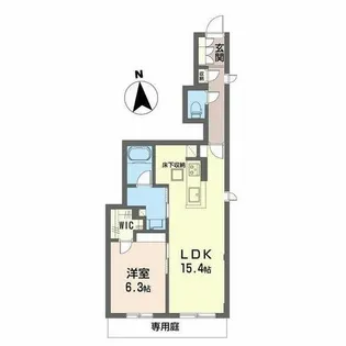 シャーメゾン テラス【1階】の間取り