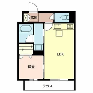 テラス クラーヴス【1階】の間取り