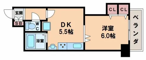 リゾート天王寺【8階】の間取り