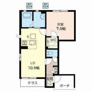 シャーメゾン クレーシェ【1階】の間取り