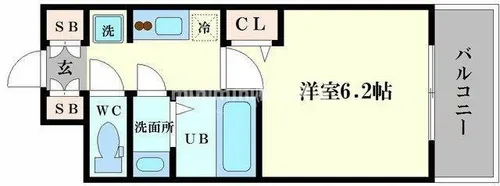 プレサンス難波インフィニティ【4階】の間取り