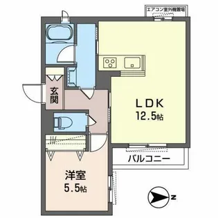 シャーメゾン春日【0202号室】の間取り