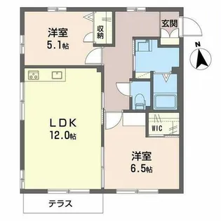 メゾン福田A・B【A101号室】の間取り