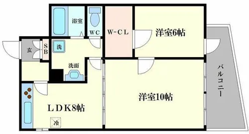 ラパンジール恵美須【3階】の間取り