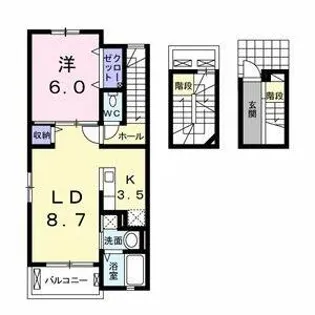 アステール AO Ⅰ【3階】の間取り