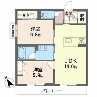 シャーメゾン マレッタ【0302号室】の間取り