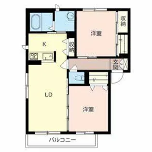 カーサ エスポワール【A201号室】の間取り