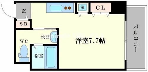コーラルポワント難波WEST【10階】の間取り