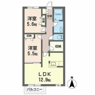 セイ・グレイス郡津【0202号室】の間取り
