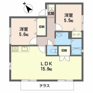 高岡ハイツ1・2・3.【2105号室】の間取り