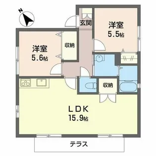 高岡ハイツ1・2・3.【2105号室】の間取り