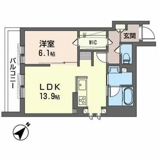 ヴェルチュ千里丘【0301号室】の間取り
