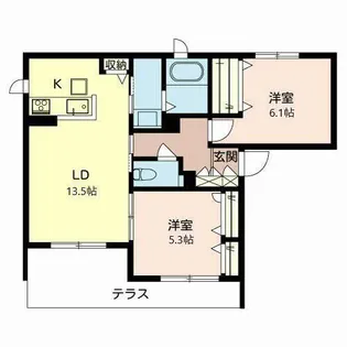 シャーメゾン ルラーシュII【0101号室】の間取り
