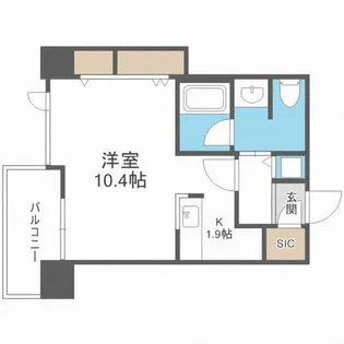 クロスレジデンス大阪新町【2階】の間取り