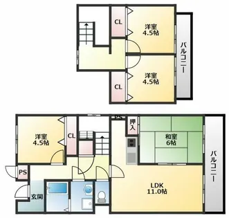 ハイツホロン【406号室】の間取り