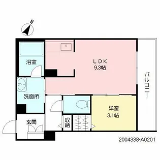 shamaison Takamiya【A0201号室】の間取り