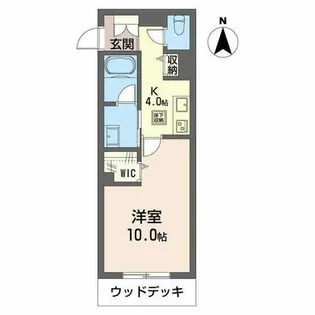 メゾンリアン竜美西【0101号室】の間取り