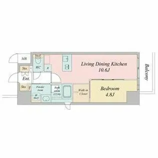 ルネフラッツ今池駅前SOUTH【0203号室】の間取り