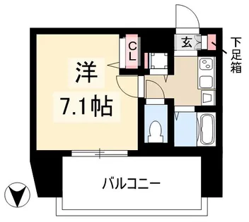 プレサンス覚王山D-StyleⅡ【0904号室】の間取り