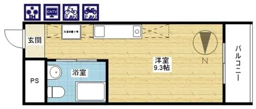 ピアスアパート【3階】の間取り