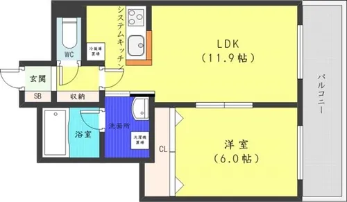 Square Ms614II【8階】の間取り