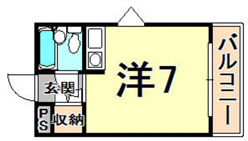 ダイドーメゾン門戸【4階】の間取り