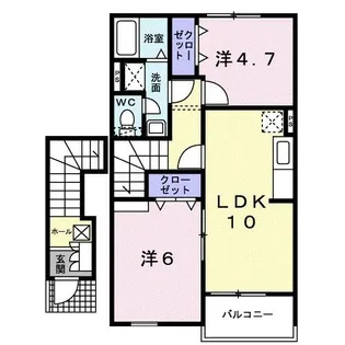 コータ・コートイデA【2階】の間取り