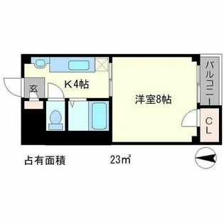 カーサ清明【3階】の間取り