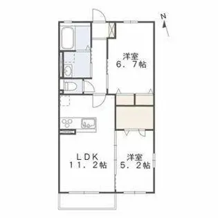 アルカンシエル恵風【101号室】の間取り