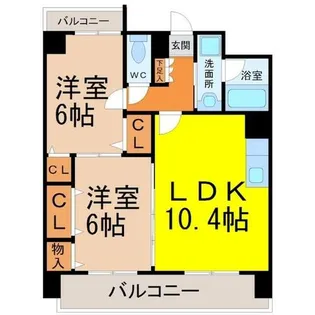 レージュ幸心【1階】の間取り