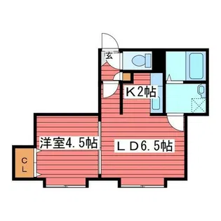 フラットJ月寒中央【203号室】の間取り