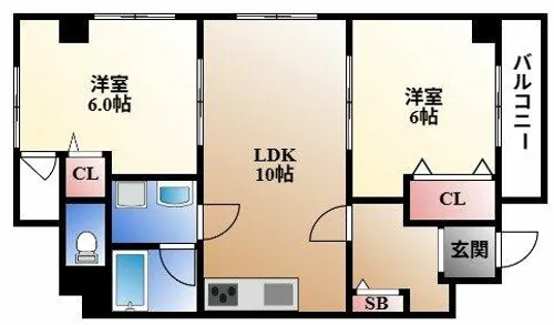 メゾン白川【2階】の間取り