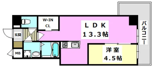 アルカディア茨木末広町【5階】の間取り