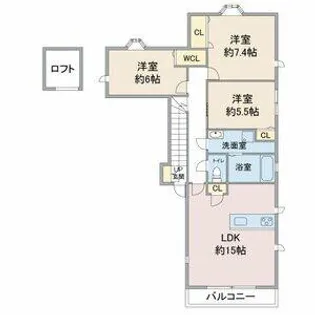 ヒルズ覚王山北【2階】の間取り