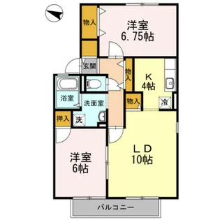 エセルディハイツA棟【2階】の間取り