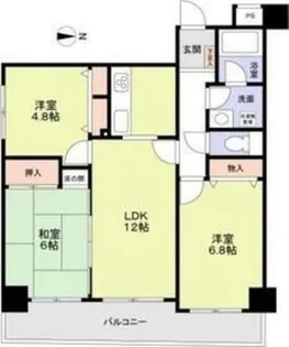 エクラ桂駅前【3階】の間取り