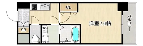 Excellent Kishibe【6階】の間取り