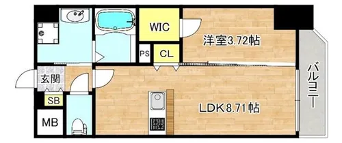 サムティ京橋Clear【10階】の間取り