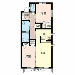 レジデンス梅ノ木【0201号室】の間取り