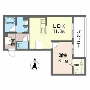 シャーメゾン グリシーヌ西台【0205号室】の間取り