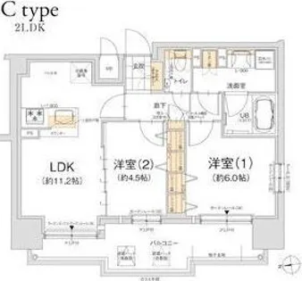 エスリード ザ・グラン上本町【2階】の間取り
